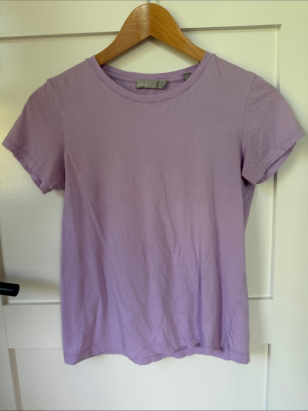Vince Lavender Light Warm Purple Cotton Short Sleeve Tee Small